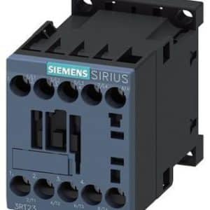 Siemens Sirius 4-polet kontaktor 24VDC med 4 sluttepolkontakter til DIN-skinnemontage