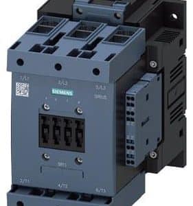 Siemens 3-polet kontaktor 55kW 400V med 2 slutte og 2 brydekontakter
