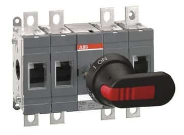 ABB lastafbryder 200A 4-polet med IP65 drejegreb OT200E22P