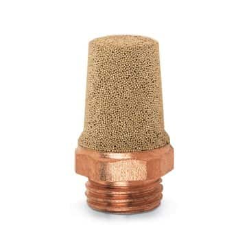 Camozzi pneumatisk lyddæmper sintret bronze og messing 3/8 tommer gevind