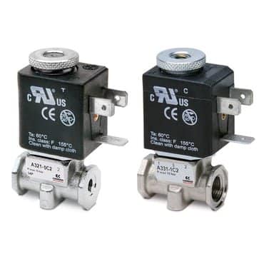 Camozzi magnetventil 2/2-vejs NC med gevindtilslutning til pneumatik