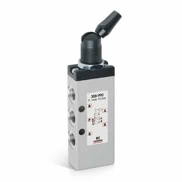 Camozzi manuelt pneumatikventil 5/2 med toggle switch serie 358-990