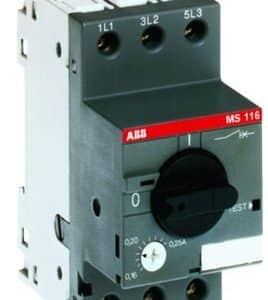 ABB MS116 motorværn 3-polet 20A med håndbetjening til motorbeskyttelse