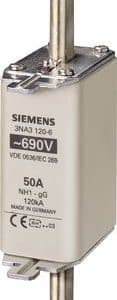 Siemens NH-sikring NH000 125A gG 500V med topindikator