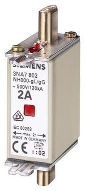 Siemens NH-sikring NH00 10A GL/GG med gribelasker