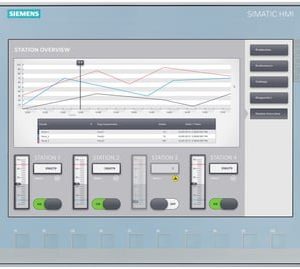 Siemens SIMATIC HMI KTP1200 Basic operatørpanel med 12 tommer TFT-display og tastebetjening