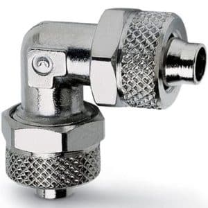 Camozzi pneumatik L-fitting i messing med push-on tilslutning til 8/6 mm rør