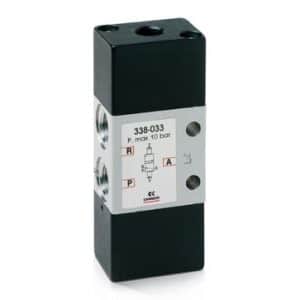 Camozzi elektropneumatisk 3/2-vejs ventil Series 3 med aluminiumshus