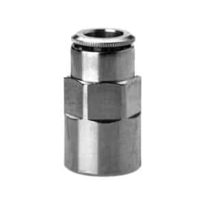Camozzi push-in fitting i messing til 10mm slange og 1/4 tommer gevind