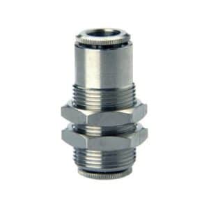 Camozzi push-in fitting bulkhead 14 mm messing serie 6000