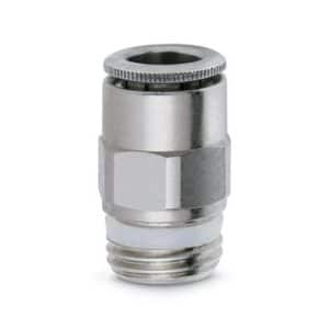 Camozzi push-in fitting messing 6mm tube til G1/4 gevind pneumatik