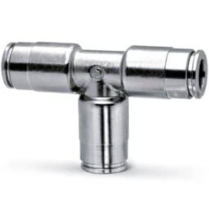 Camozzi push-in T-fitting 8mm messing til pneumatiske systemer