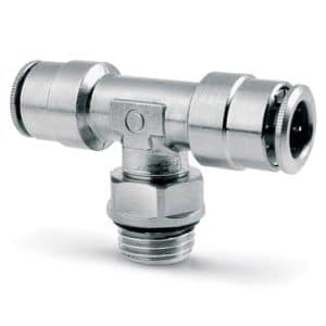 Camozzi push-in fitting vinkelgrenrør 8mm messing med udvendig gevind