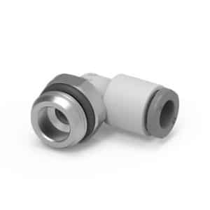 Camozzi push-in fitting vinkelkobling 90 grader til 6mm slange med G1/8 gevind