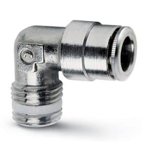 Camozzi push-in fitting vinkelkobling 6mm til R1/4 gevind i messing