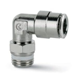 Camozzi push-in fitting vinkelkobling messing 8mm til G3/8 gevind pneumatik