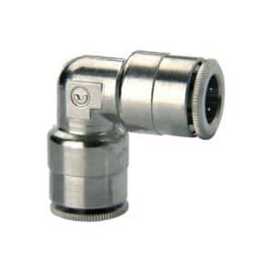 Camozzi push-in vinkelkobling 14 mm i messing til pneumatiske systemer