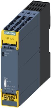Siemens SIRIUS sikkerhedsrelæ 3NO+1NC 24V AC/DC til maskinsikkerhed