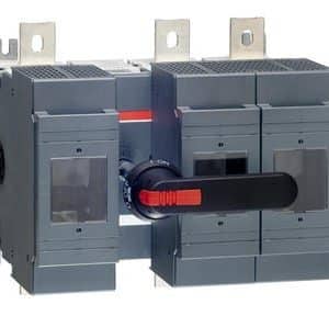 ABB sikringsafbryder 630A 3-polet med sort greb til DIN3 sikringer