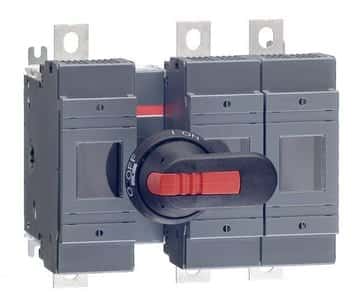 ABB sikringsbryder 250A 3-polet med sort greb til DIN sikringer