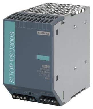 Siemens SITOP strømforsyning 24V 20A til DIN-skinne montering