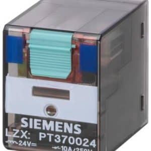 Siemens LZX stikbensrelæ med 4 omskiftere til DIN-skinne montage