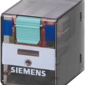 Siemens stikbensrelæ med 4 omskiftere til DIN-skinne montering