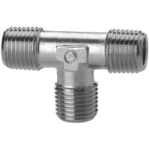 Camozzi T-fitting BSPT 3/8" i messing til pneumatiske tilslutninger