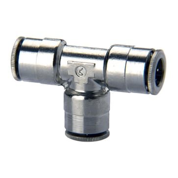Camozzi T-fitting push-in 8mm i messing til pneumatiske systemer