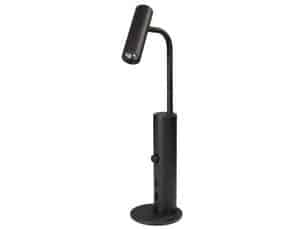 SG Armaturen Tube Micro Table bordlampe i sort med justerbart lampehoved og USB-oplader