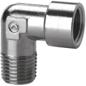 Camozzi vinkelbeslag 1/4 tommer G gevind i messing til pneumatiske systemer