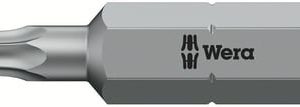 Wera TORX BO bits TX10 25 mm med sikkerhedsboring og 1/4 tommer sekskant