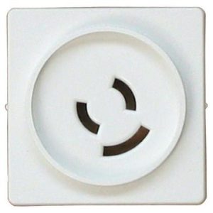 Lauritz Knudsen FUGA dæksel til lampestikkontakt hvid 50x50 mm