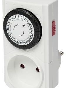 ELWORKS døgnur mini timer mekanisk hvid 24h tænd-sluk ur