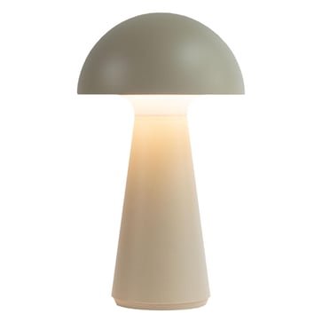 Sirius Sam genopladelig bordlampe 28 cm høj i varm grå farve