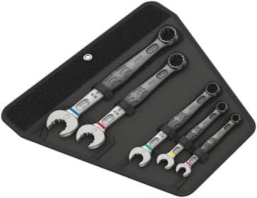 Wera Joker 6003 ringgaffelnøglesæt med 5 nøgler i størrelser 8-19 mm