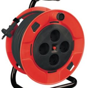 Unite kabeltromle 25 meter med 4 udtag og 2x1mm² H05VV-F kabel