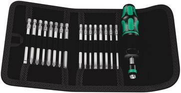 Wera Kraftform Kompakt 60 Torque momentskruetrækker sæt med 17 dele og foldetaske