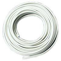 Elworks plastledning flad 10 meter hvid H05VVH2-F med oval PVC-kappe