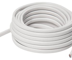 Elworks plastledning flad hvid 5 meter H05VVH2-F