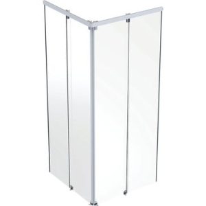 Ifo Showerama frontelement brusekabine 900x900 mm hvid aluminium klart glas