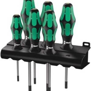 Wera Kraftform Plus skruetrækkersæt med 6 Torx skruetrækkere BO TX 10-40