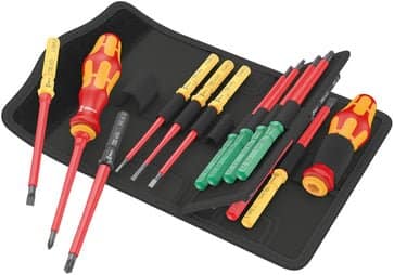 Wera Kraftform Kompakt VDE 17 skruetrækkersæt med udskiftelige klinger og Tool Finder system