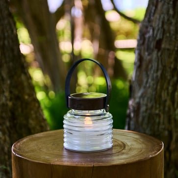 Sirius Aston Solar Krukke Ø12xH12cm i sort brun finish med maritimt lanternedesign