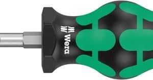 Wera 335 Stubby karburatorskruetrækker med kort klinge og Kraftform greb