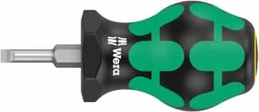 Wera 335 Stubby karburatorskruetrækker med kort klinge og Kraftform greb