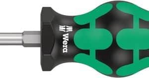 Wera 335 Stubby skruetrækker med kort klinge og Kraftform greb til svært tilgængelige områder