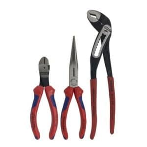 Knipex tangsæt med 3 tænger - kraft-sideafbider, spidstang og vandpumpetang