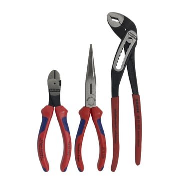 Knipex tangsæt med 3 tænger - kraft-sideafbider, spidstang og vandpumpetang