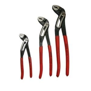 Knipex Alligator vandpumpetang sæt med tre tænger i størrelserne 180, 250 og 300 mm